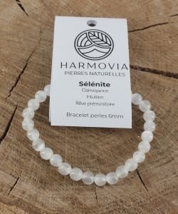 Bracelet Sélénite AA - Perles 6mm, 1 pièce